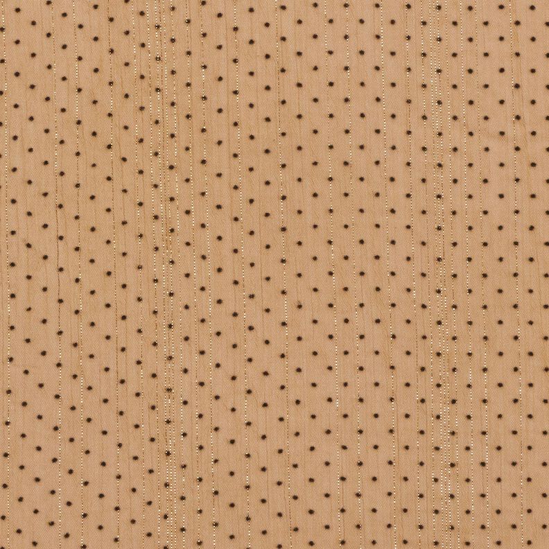 chiffong glitterränder och prickar – rådjursbrun,  image number 1