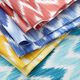 Behandlad bomull ikat-tryck – blå/vit,  thumbnail number 5
