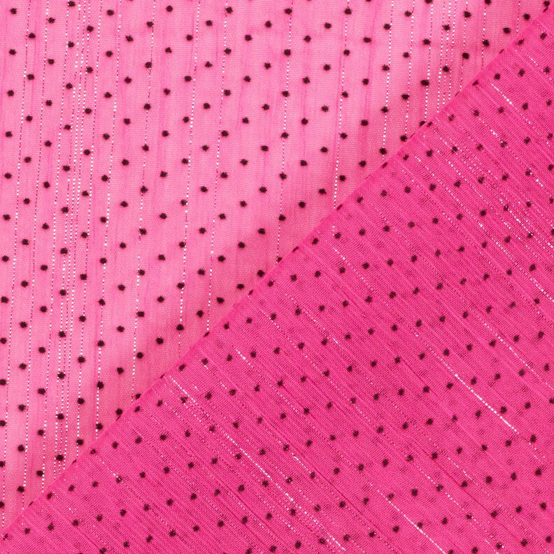 chiffong glitterränder och prickar – purpur,  image number 4