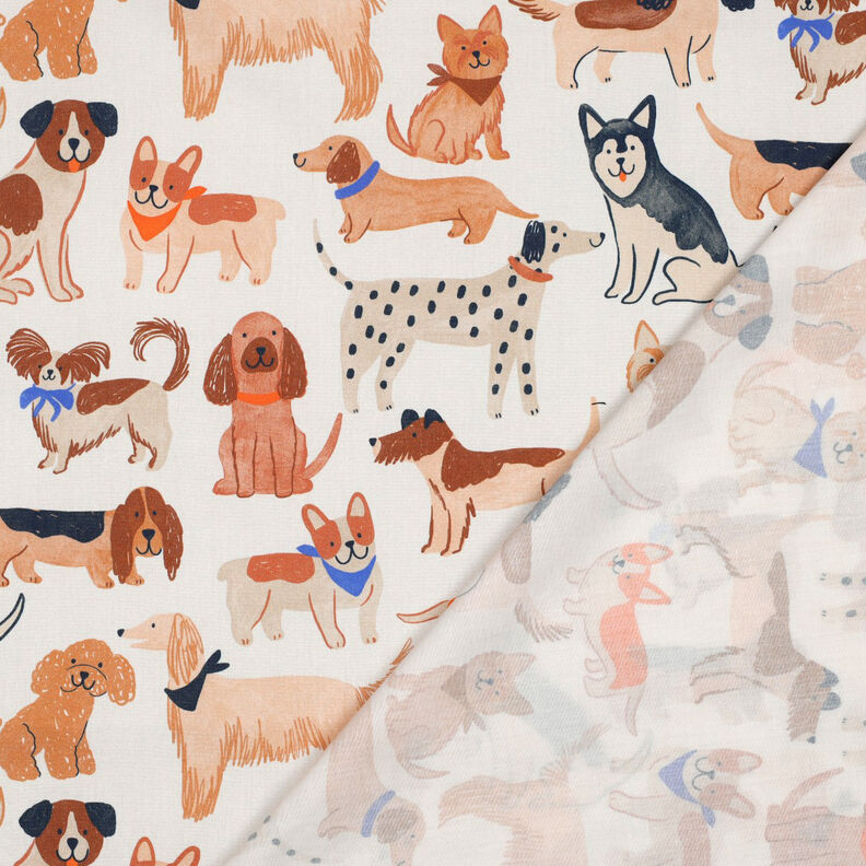 Bomullspoplin Hundar Digitaltryck | Poppy Fabrics – yllevit, image number 5