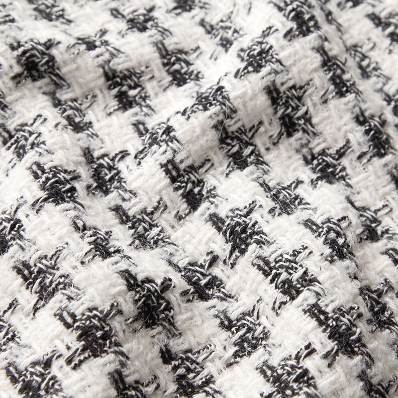 bouclé hundtandsmönster – svart/vit, image number 2