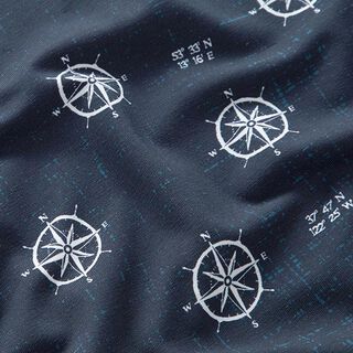 GOTS Bomullsjersey Kompass | Tula – nattblå, 