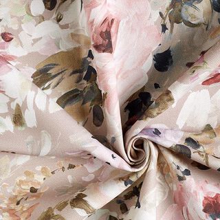 Halvpanama Dekorationstyg Floris – beige/rosa, 