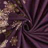 French Terry Sommarsweat isblommor Brodyrtyg | Glitzerpüppi – aubergine/gammalguld,  thumbnail number 3