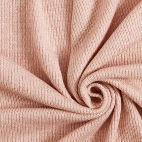 ribbstickat glitter – ljus gammelrosa/silver, 