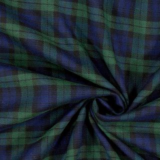 Skotskrutig stretch – marinblått/grön, 