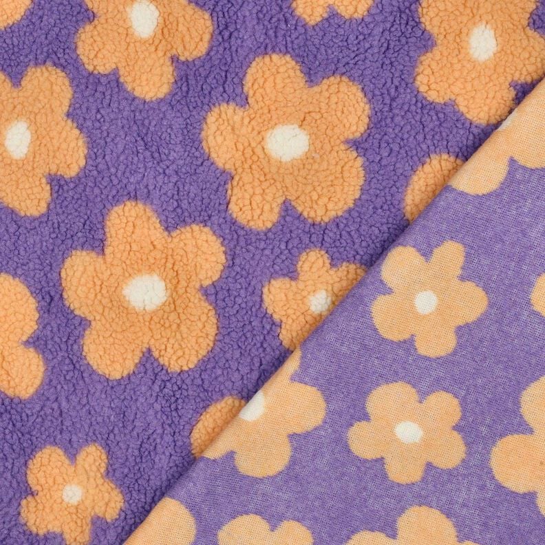 Teddyplysch Blommor | Poppy Fabrics &ndash; lavender/apricot,  image number 4