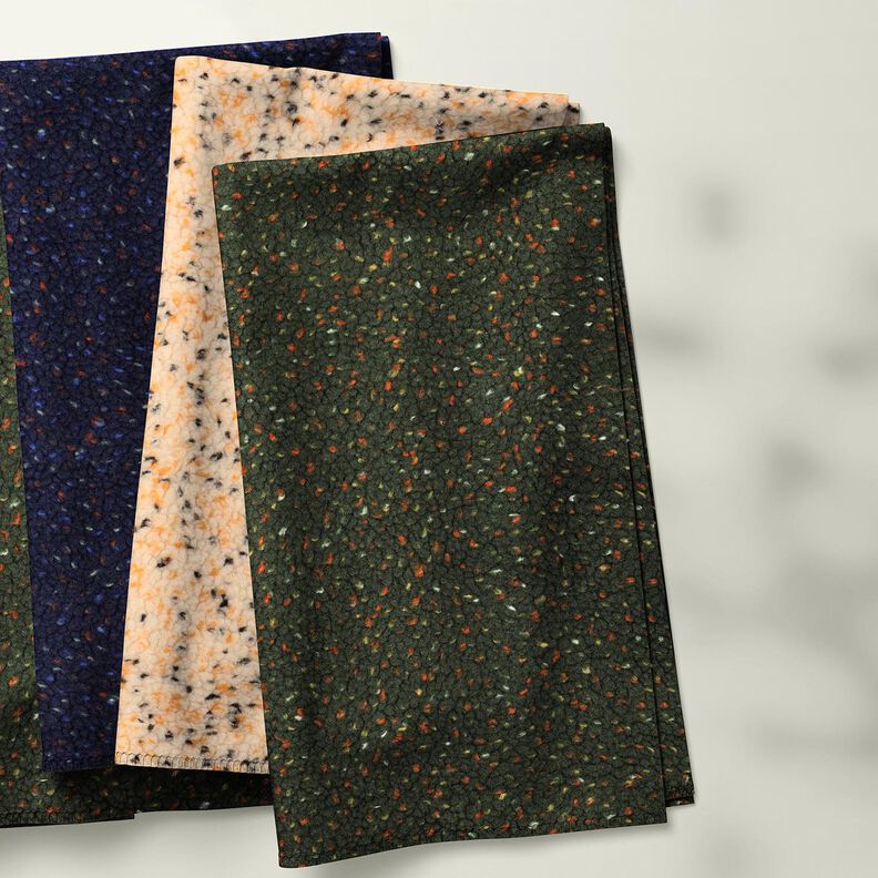 Teddyplysch Tweed Melange | Poppy Fabrics – mörkgrön, image number 5