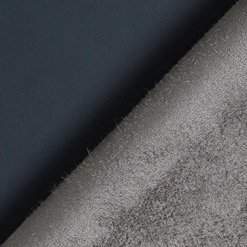 Konstläder med velourbaksida  – nattblå,  image number 4