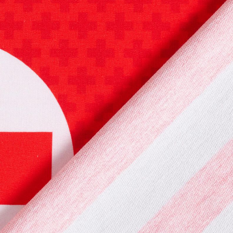 French Terry Panel Var akutläkare för en dag | Stoff&Liebe – röd/silvergrå,  image number 4