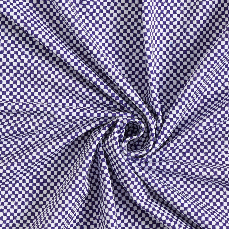 GOTS Bomullsjersey Minirutor | TCC x LOOKS by Wolfgang Joop – blålila/vit,  image number 5