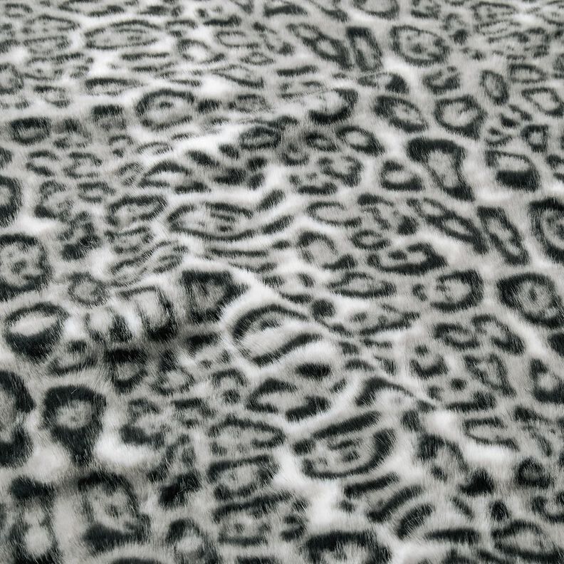 Fuskpäls snöleopard – silver/antracit, image number 2