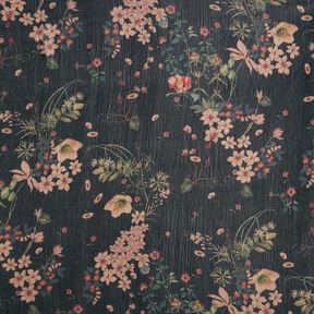 Chiffong blomsteräng – svart, 