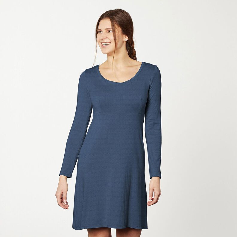 Bomullsjersey medium enfärgad – havsblå, image number 7