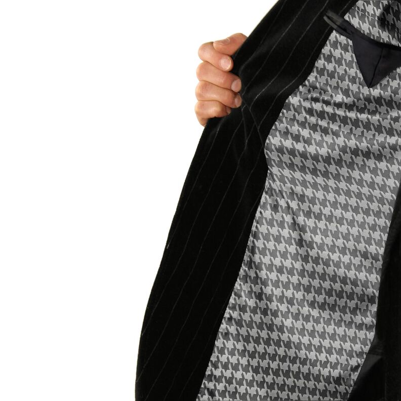 Fodertyg Jacquard hundtandsmönster – ljusgrått/mörkgrå,  image number 5