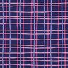 Bomullspoplin Vågiga rutor | Poppy Fabrics – indigo/rosa,  thumbnail number 1