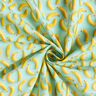 Bomullstyg Poplin bananer – eukalyptus/solgult,  thumbnail number 3
