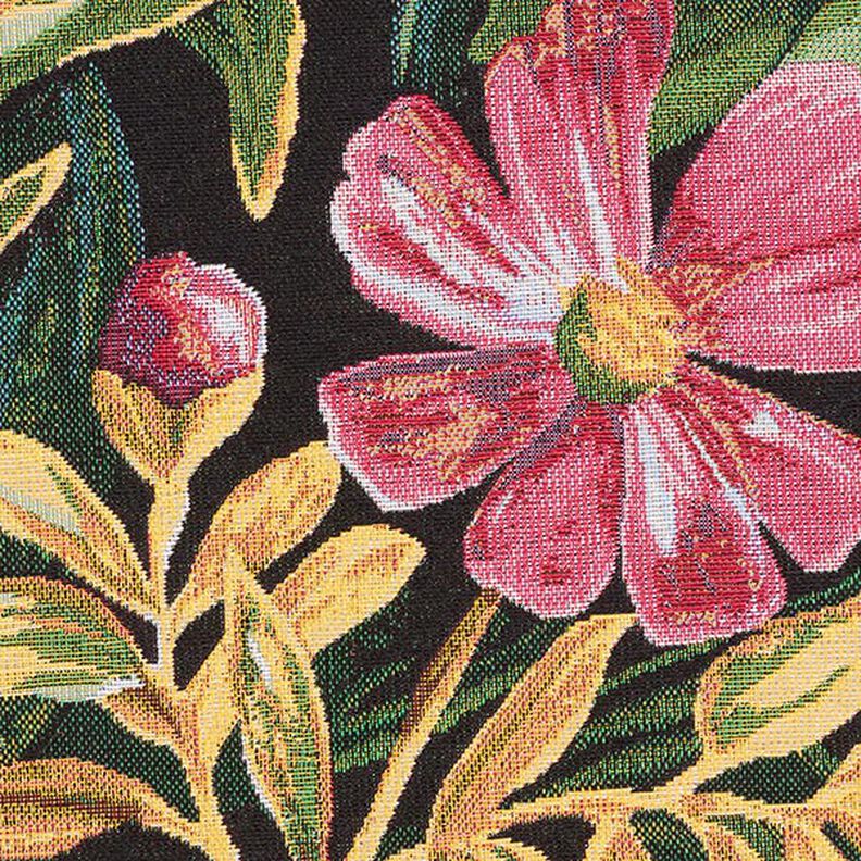 Dekorationstyg Gobeläng Blommor – svart/grön,  image number 9