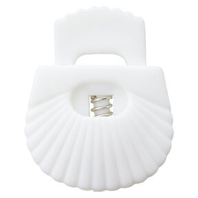 Snörstopp Mussla [Öppning: 8 mm] – vit, 