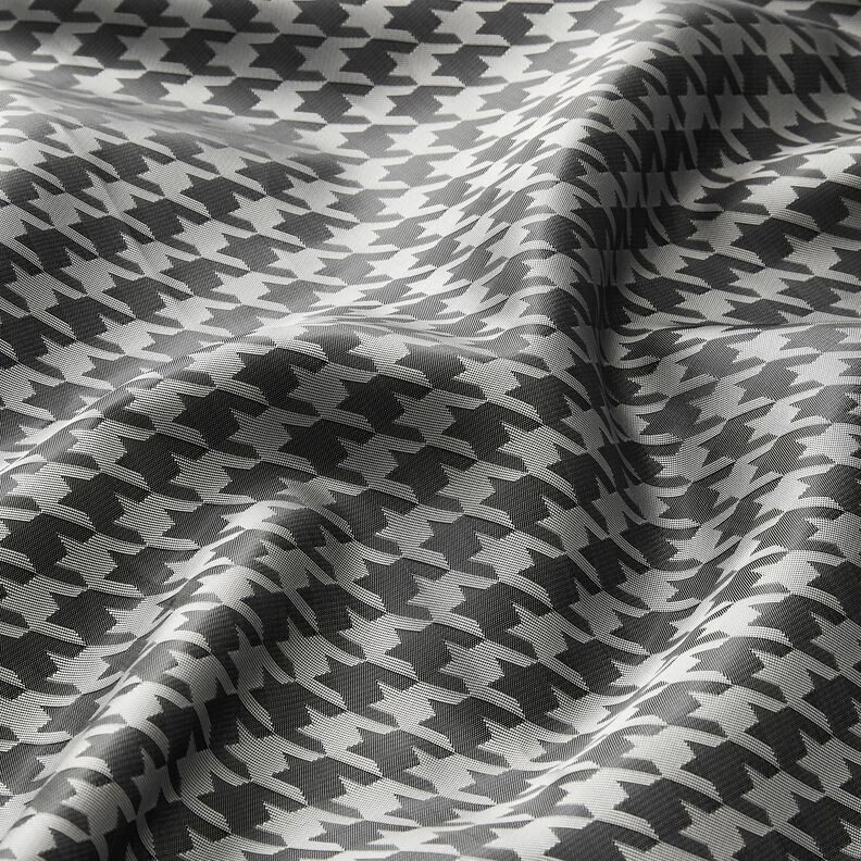 Fodertyg Jacquard hundtandsmönster – ljusgrått/mörkgrå,  image number 2