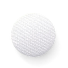 Klädd knapp, Bi-stretch Gabardin – vit, 