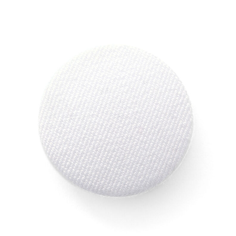 Klädd knapp, Bi-stretch Gabardin – vit,  image number 1