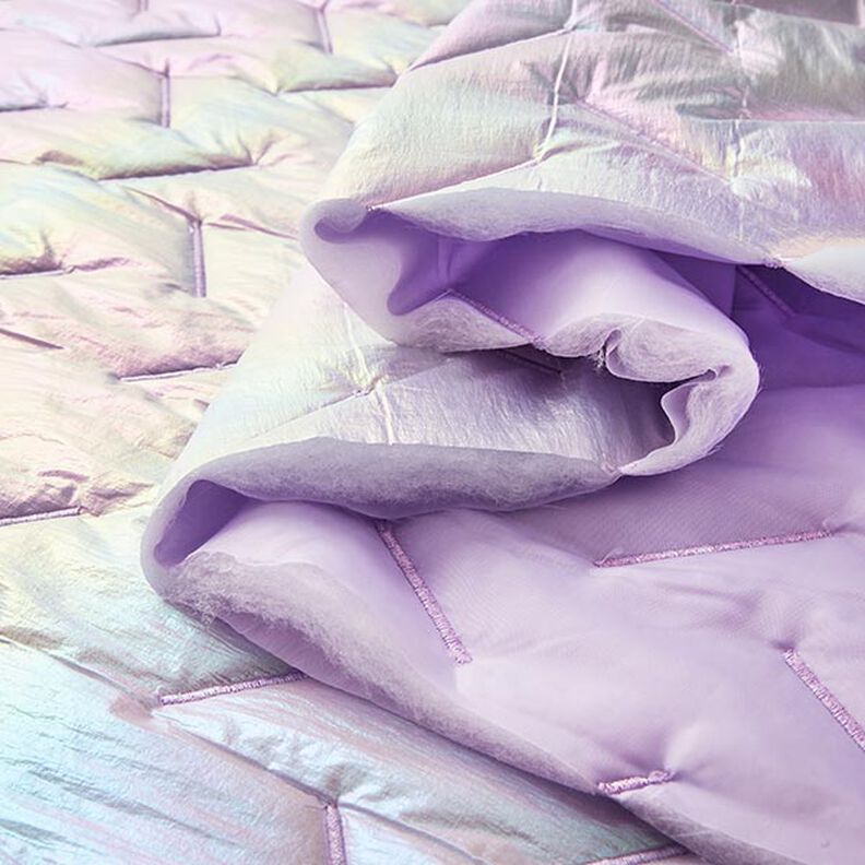 Quiltat tyg Diagonalt skimrande mönster – pastellfläder, image number 5