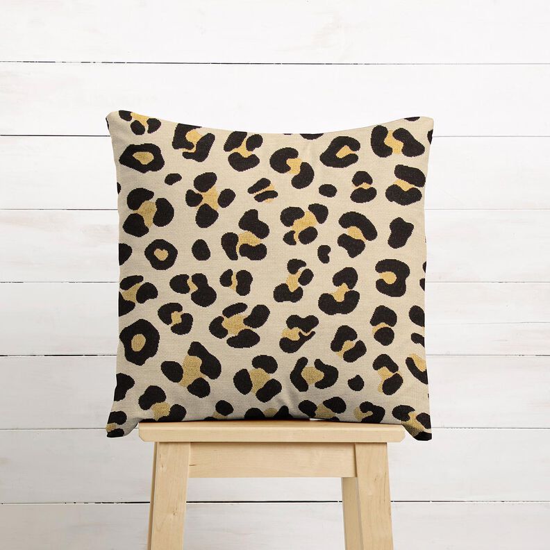 Dekorationstyg Gobeläng Leopard – ljusbeige/svart, image number 7