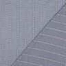Bomullstyg Jacquard rutor och blommor – havsblå/vit,  thumbnail number 4