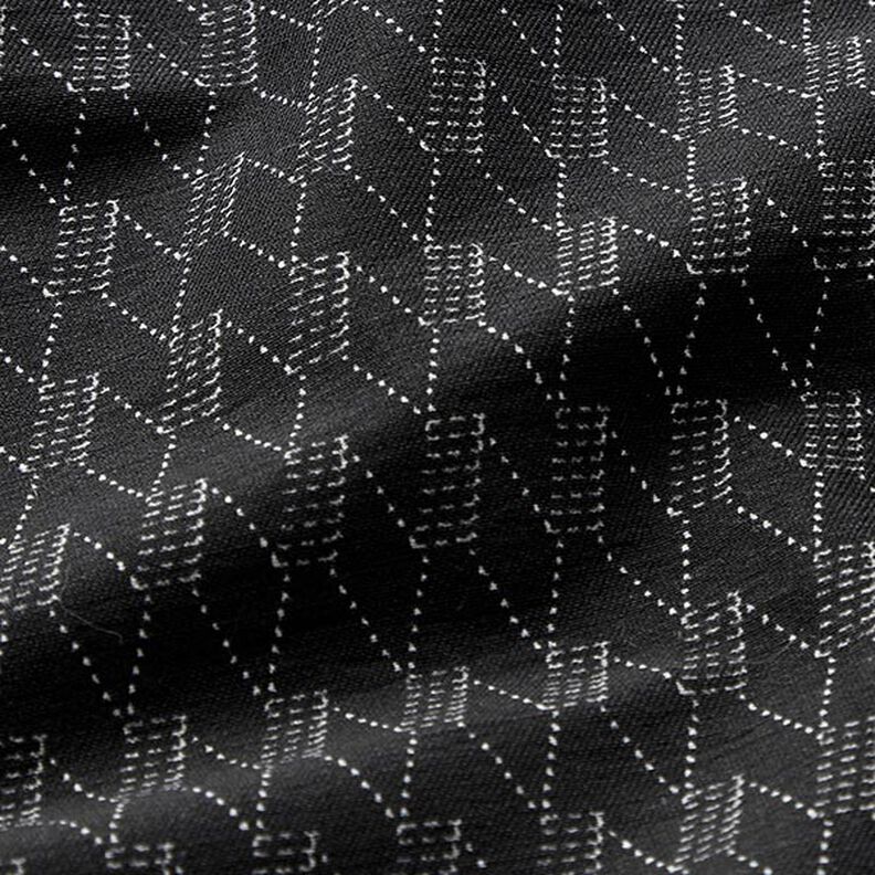 stretchjeans abstrakta romber – svart,  image number 2