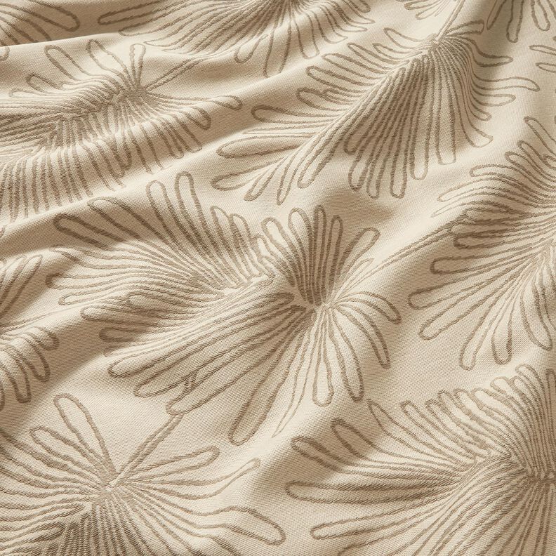 Dekorationstyg Jacquard bladkonturer – natur, image number 2