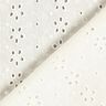 Bomullsbatist Engelskt broderi Blomrader – yllevit,  thumbnail number 4