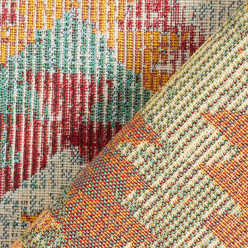 Dekorationstyg Gobeläng Etno-romber – ljus turkos/ljusbeige,  image number 4