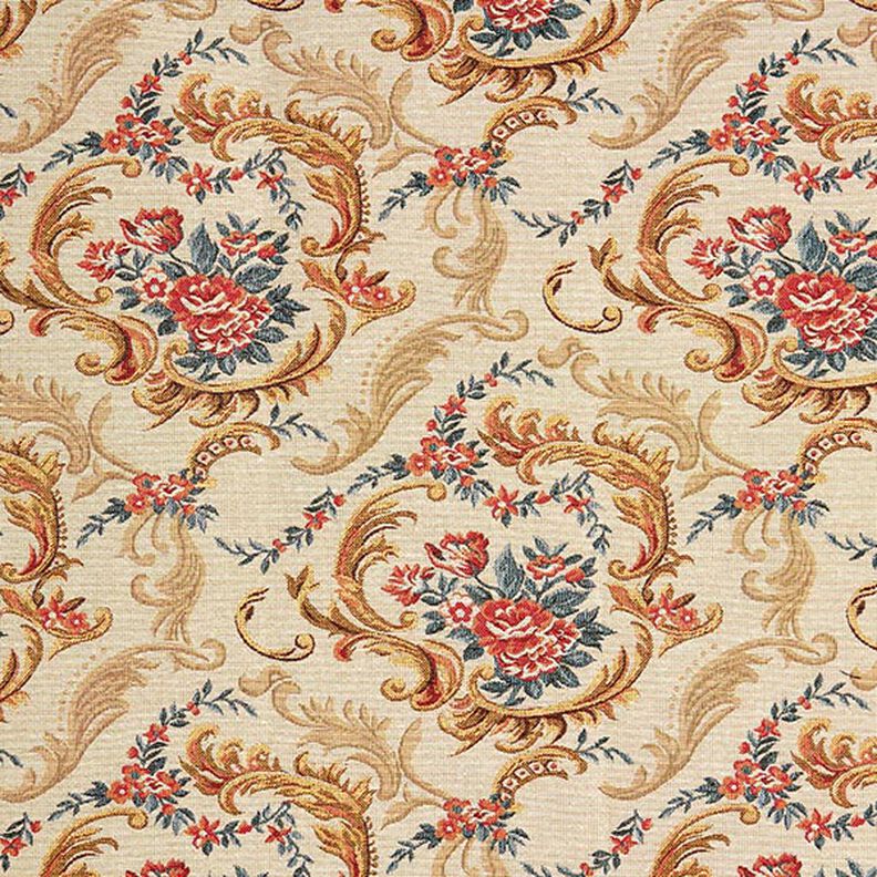 Dekorationstyg Gobeläng elegans – ljusbeige,  image number 1