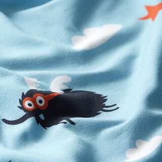 Bomullsjersey Superhjältemonster | PETIT CITRON – babyblått, 