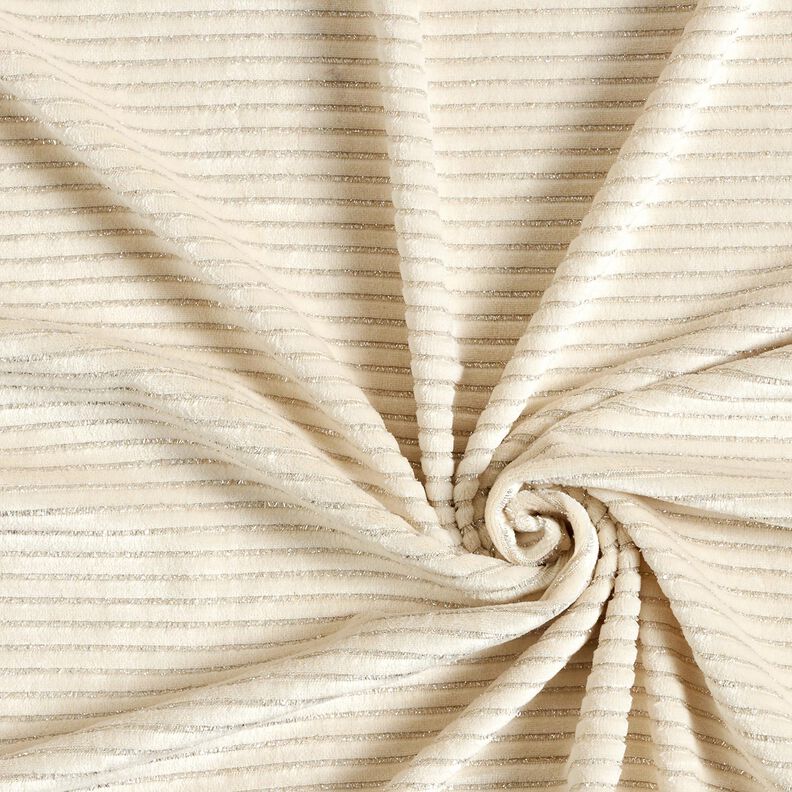 Plyschtyg glitterränder – ljusbeige/silvermetallic, image number 3