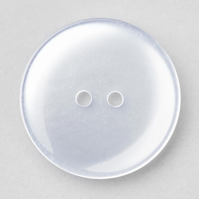 2-hålsknapp blank [Ø 25 mm] – vit,  image number 1