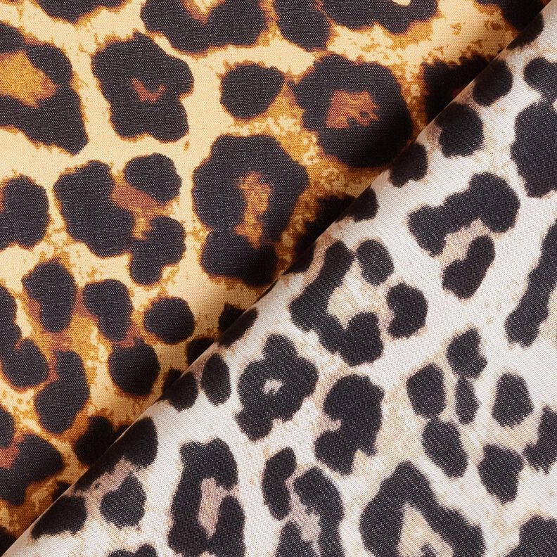 Viskostyg leopardmönster – beige/svart, image number 4