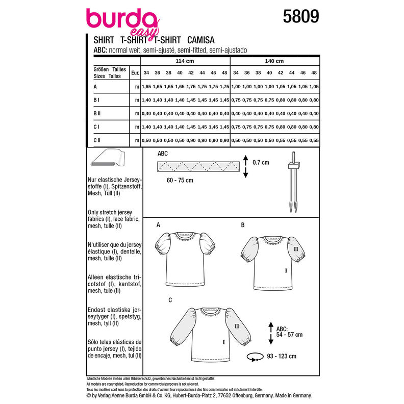 Skjorta | Burda 5809 | 34-48,  image number 12