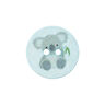 Polyesterknapp 2-håls Recycling Koalabjörn [Ø18 mm] – babyblått,  thumbnail number 1