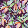 Bomullssatin Blad digitaltryck | Poppy Fabrics – aubergine/ljusgrön,  thumbnail number 3