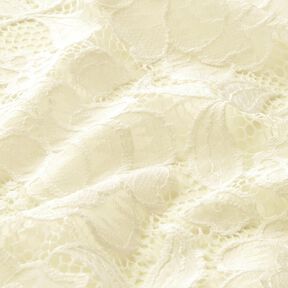 Elastisk spets blommor och blad – yllevit, 