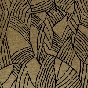 Romanitjersey abstrakta blad – mörk-oliv/svart, 