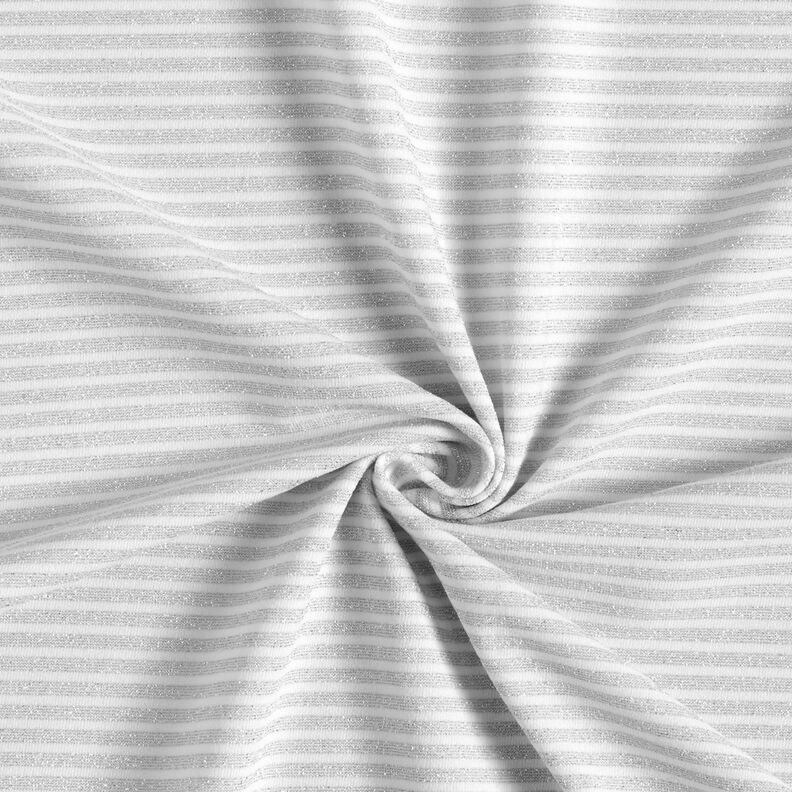 Jersey smala glitterränder – vit/silvermetallic,  image number 4