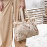Stretchvelour med sherpabaksida, fina blommor | Katia Fabrics – natur,  thumbnail number 7