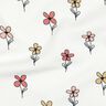 Våffeljersey blommor | Poppy Fabrics – elfenbensvit/apricot,  thumbnail number 2