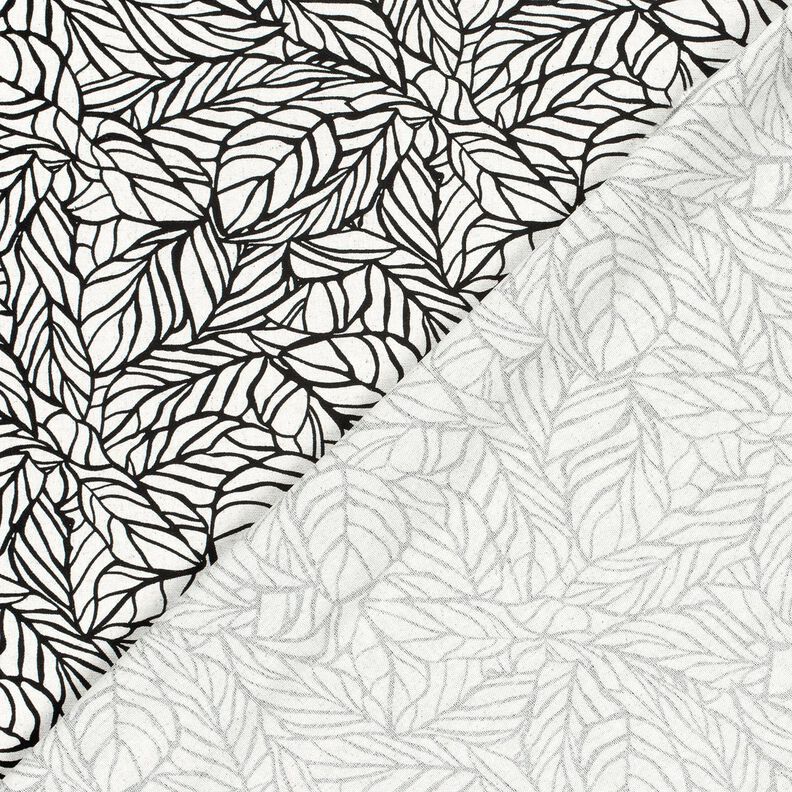 Viskos-linne-mix Lövverk – yllevit/svart,  image number 4