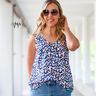 Bomullsjersey Leopard med guldfläckar | Glitzerpüppi – vit/indigo,  thumbnail number 5