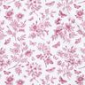 Viskostyg Blommor och fjärilar – vit/druva,  thumbnail number 1