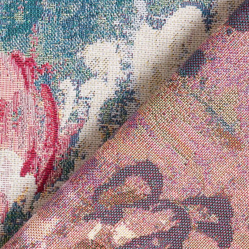 Dekorationstyg Gobeläng näckrosor – ljusbeige/grön, image number 4